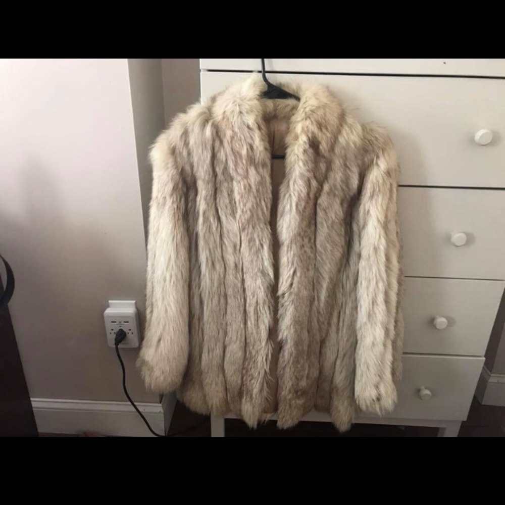 JOAN Vintage fox fur coat